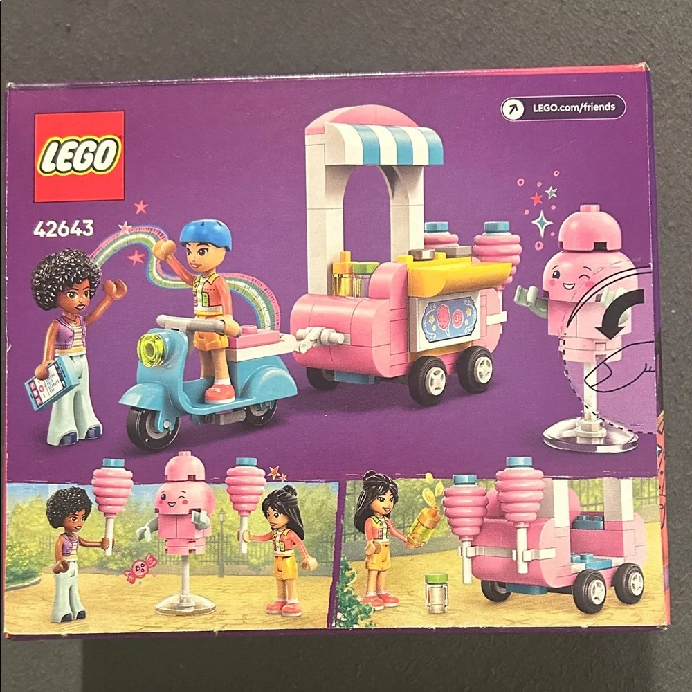 LEGO Friends Cotton Candy Cart and Scooter - Pink and Blue - Picture 2 of 3